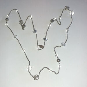 Express Brand Silver Tone Beaded Boho Necklace